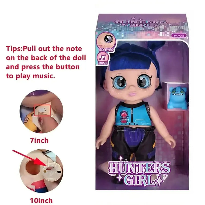 Kpop Dolls Anime Action Figure Set,10 Inch 5 Joints Can Play Music,Rumi Mira Zoey Dolls,Gifts for Kids,Girls&Boys Toys