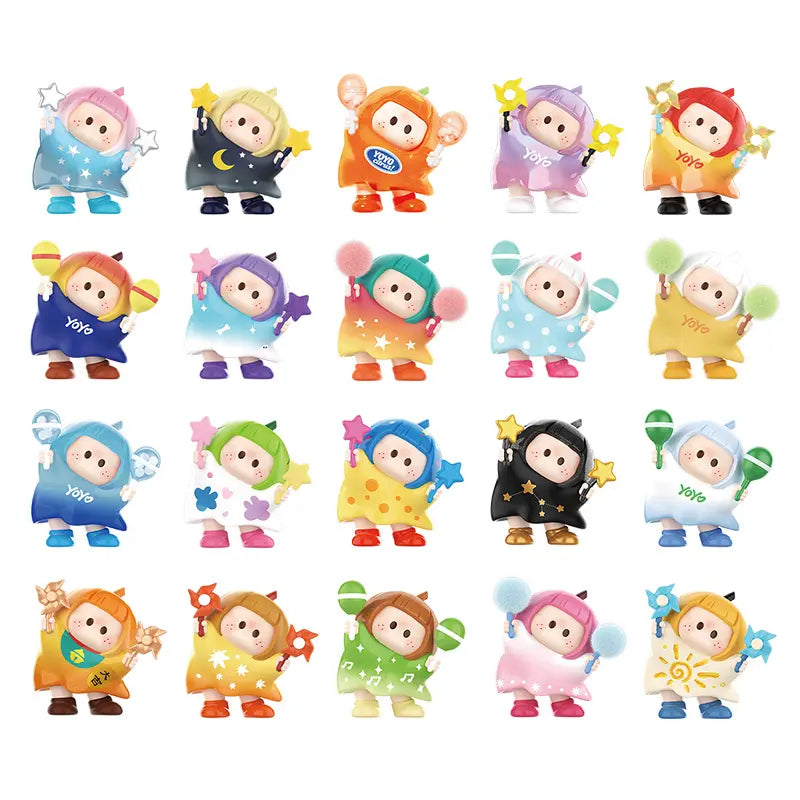 YOYO Cute Tilt Head S2 Icon Box Figure Blind Box, Kawaii Collectible Toy for Desk Decor, Room Decor, Unboxing & Gift Idea