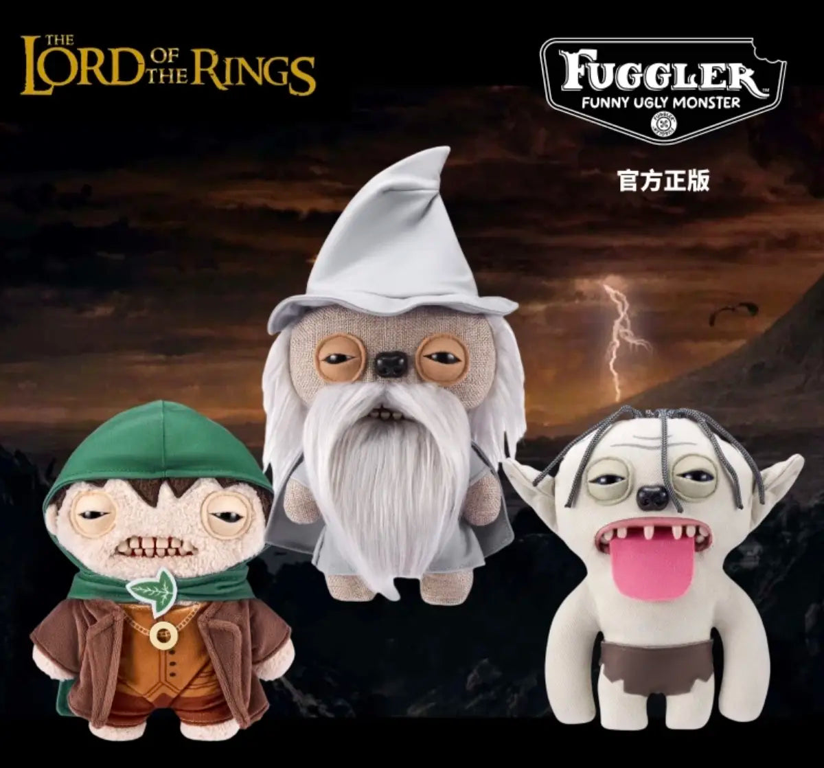 Fuggler Lord of the Rings Plush Gollum,Frodo,Gandalf Collectible Plushie