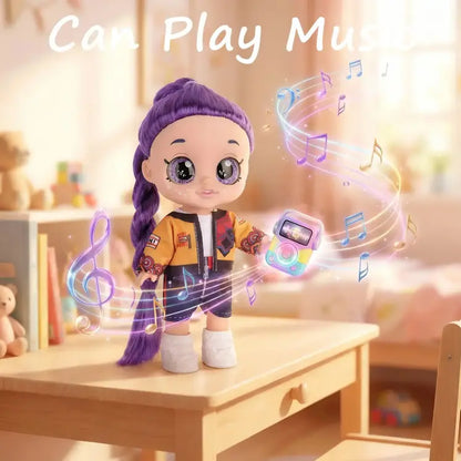 Kpop Dolls Anime Action Figure Set,10 Inch 5 Joints Can Play Music,Rumi Mira Zoey Dolls,Gifts for Kids,Girls&Boys Toys