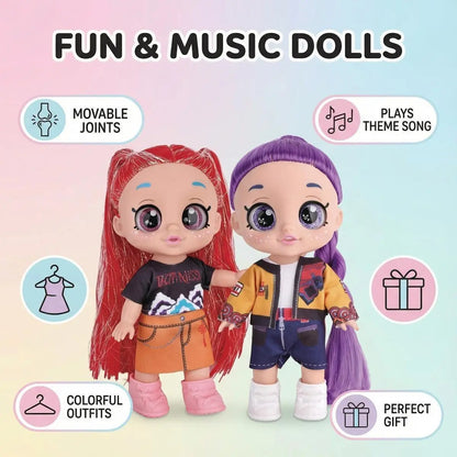 Kpop Dolls Anime Action Figure Set,10 Inch 5 Joints Can Play Music,Rumi Mira Zoey Dolls,Gifts for Kids,Girls&Boys Toys