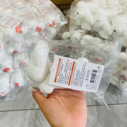 Kawaii Miffy Rabbit Cuddly Handheld Plush Doll Super Adorable White Rabbit Plush Keychain Dopamine Anime Couple Backpack Charms